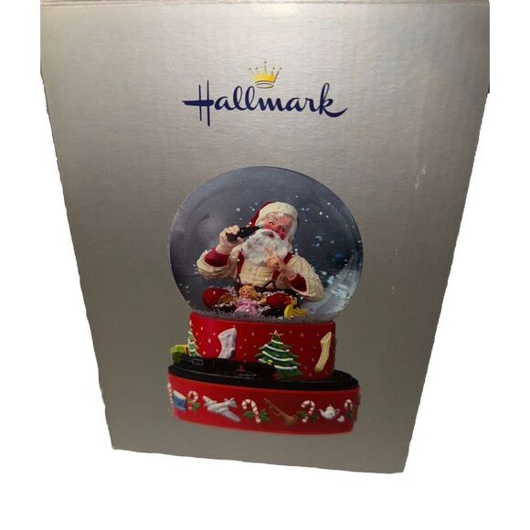 Hallmark 2001 Coca-Cola Santa Christmas Musical Snow Globe Moving Train Working - Picture 6 of 7